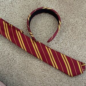Harry Potter gryffindor headband and tie